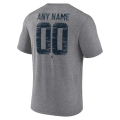NHL,Custom Vancouver Canucks Heritage Custom Tri-Blend T-Shirt - Gray