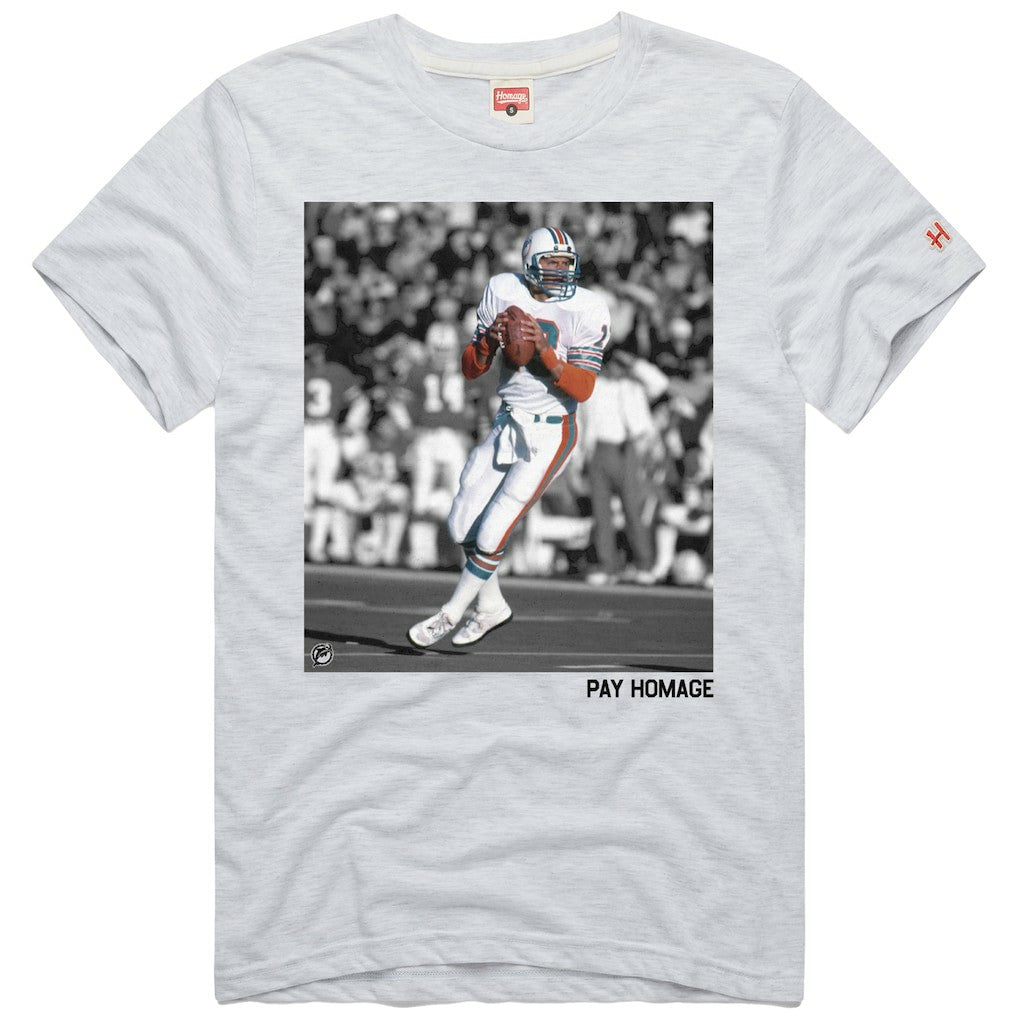 Dan Marino Miami Dolphins Homage Unisex Pay Homage Tri-Blend T-Shirt Ash