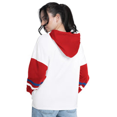Philadelphia Phillies G-III 4Her by Carl Banks Women's Key Player Oversized Hooded Long Sleeve T-Shirt - White/Red T-shirts