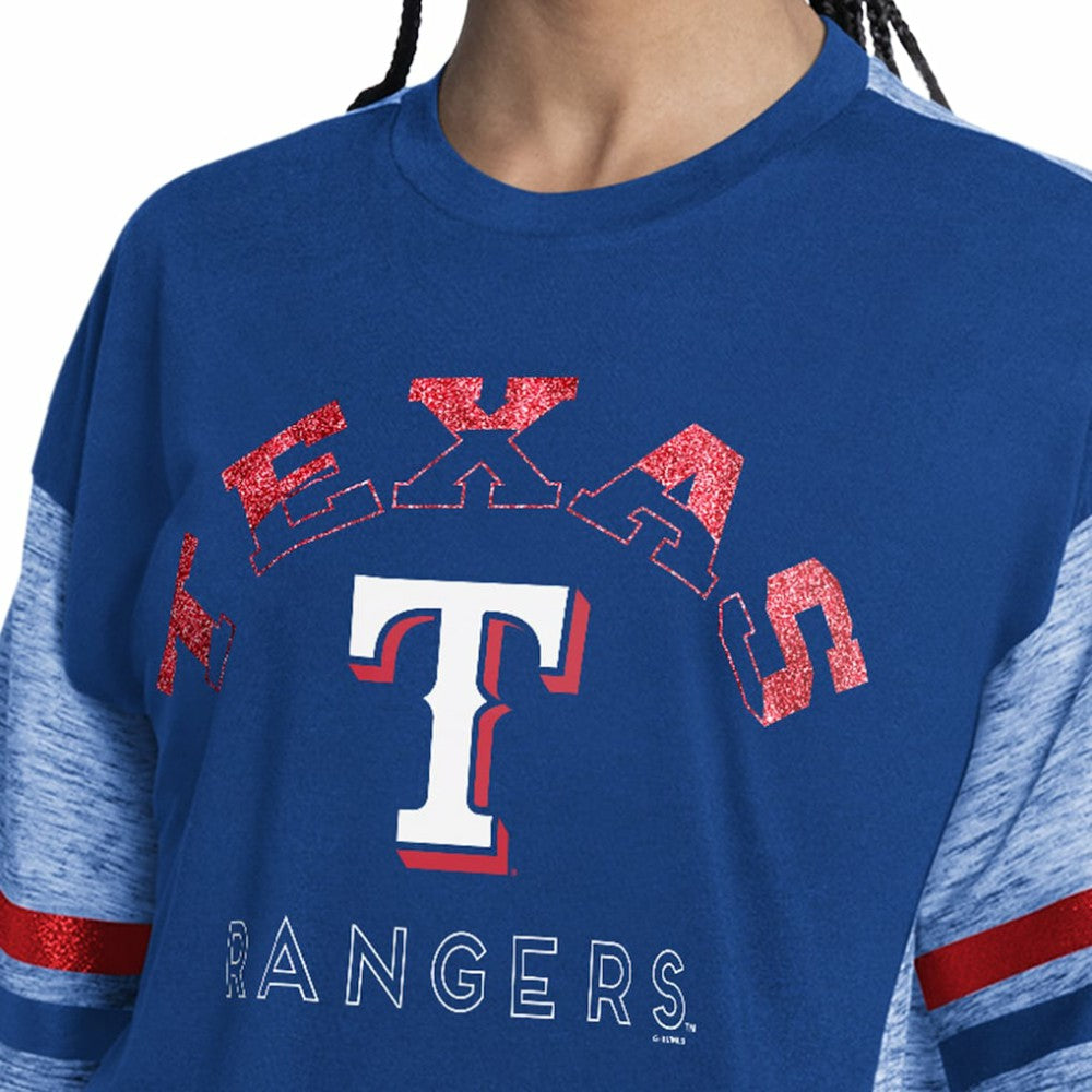 Texas Rangers G-III 4Her by Carl Banks Women's Off-Season Oversized Top - Royal Tops