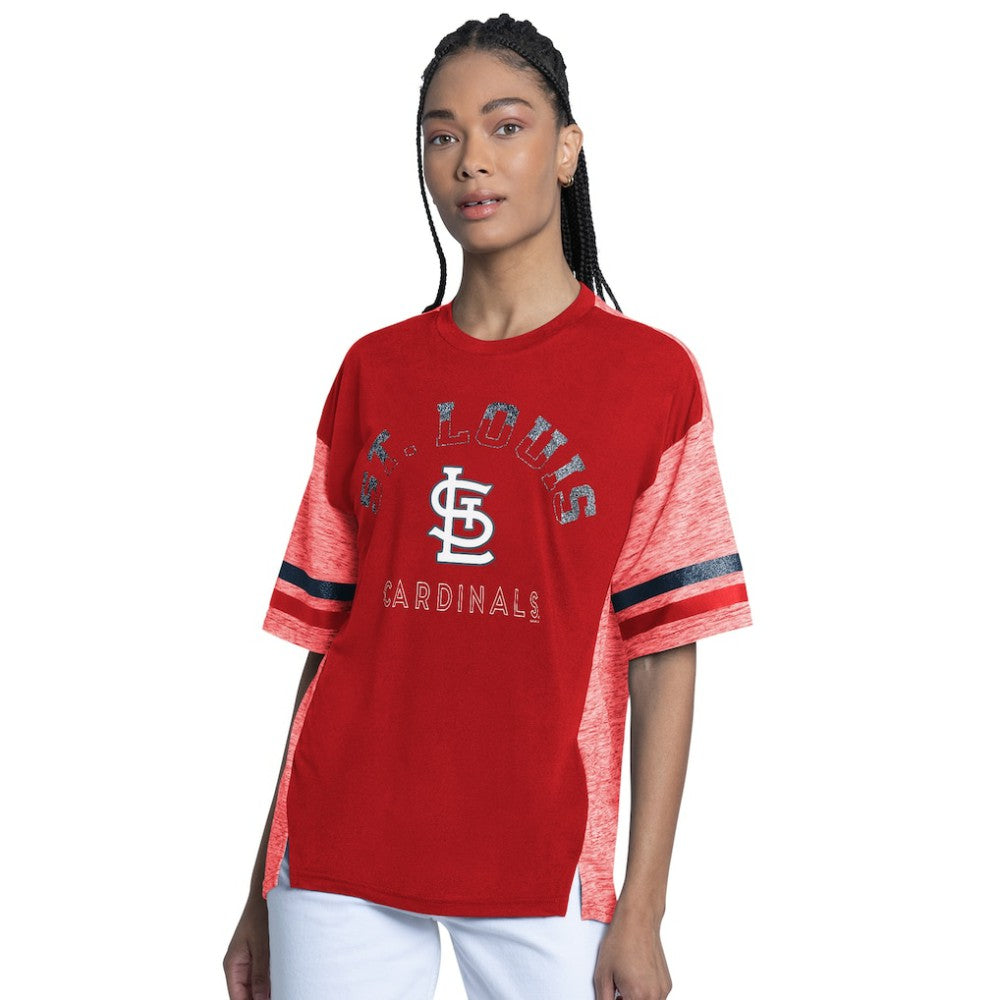 St. Louis Cardinals G-III 4Her by Carl Banks Women's Off-Season Oversized Top - Red Tops