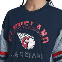 Cleveland Guardians G-III 4Her by Carl Banks Women's Off-Season Oversized Top - Navy Tops