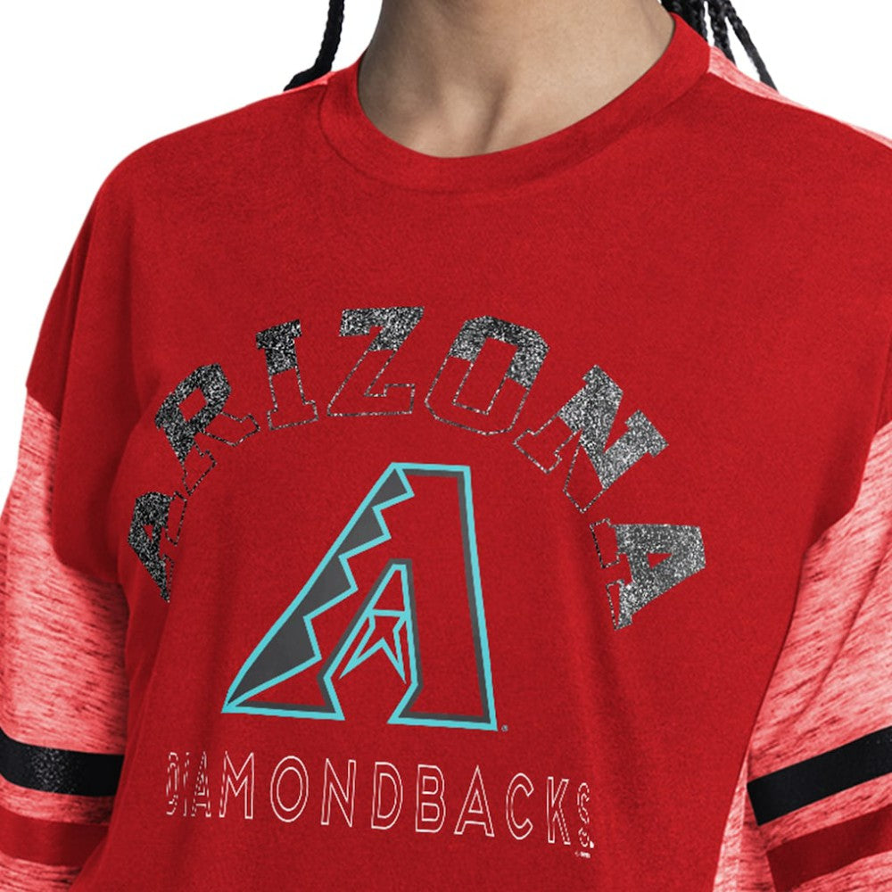 Arizona Diamondbacks G-III 4Her by Carl Banks Women's Off-Season Oversized Top - Red Tops
