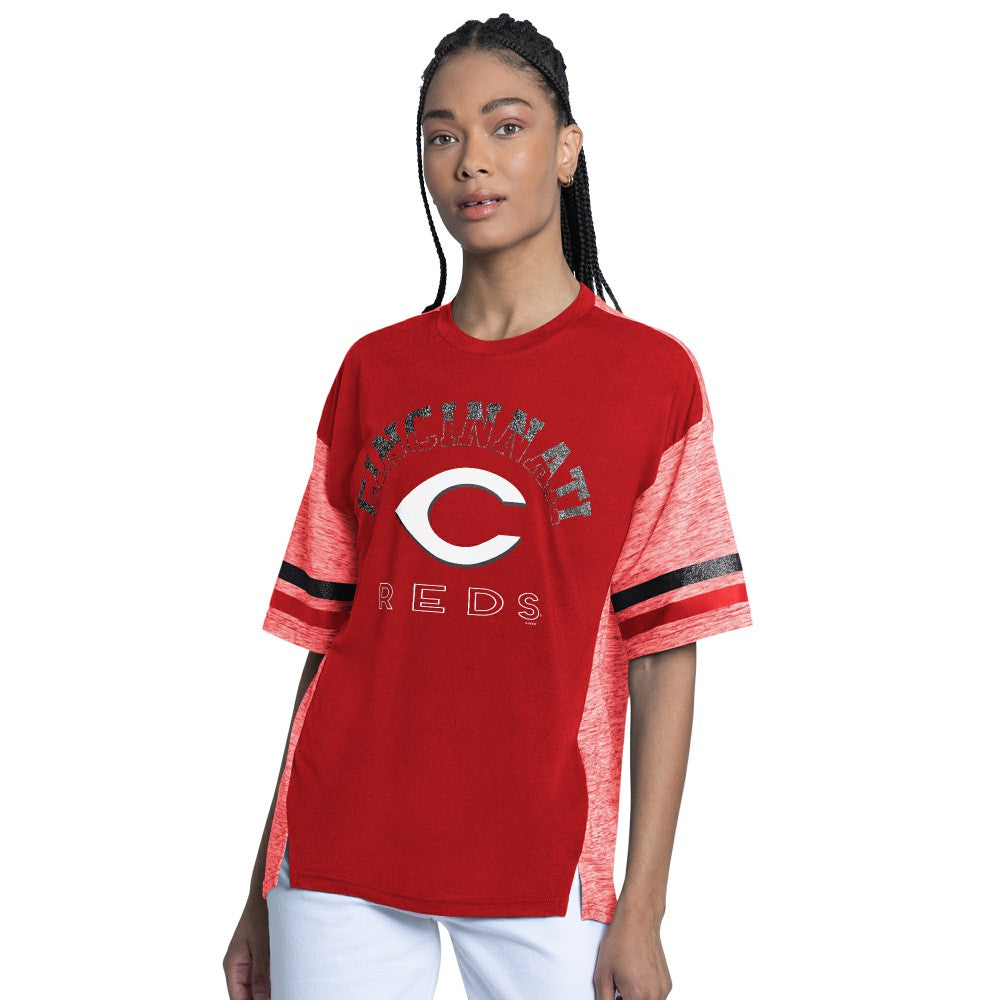 Cincinnati Reds G-III 4Her by Carl Banks Women's Off-Season Oversized Top - Red Tops