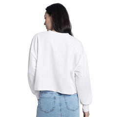Kansas City Royals G-III 4Her by Carl Banks Women's Bleachers Cropped Pullover Sweatshirt - White Pullover
