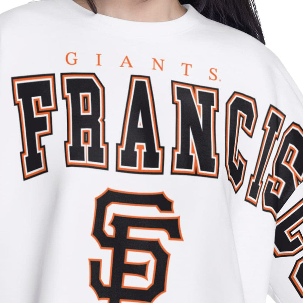 San Francisco Giants G-III 4Her by Carl Banks Women's Bleachers Cropped Pullover Sweatshirt - White Pullover