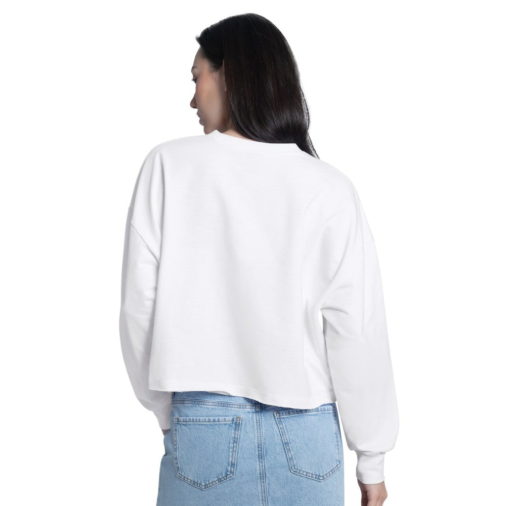 Arizona Diamondbacks G-III 4Her by Carl Banks Women's Bleachers Cropped Pullover Sweatshirt - White Pullover