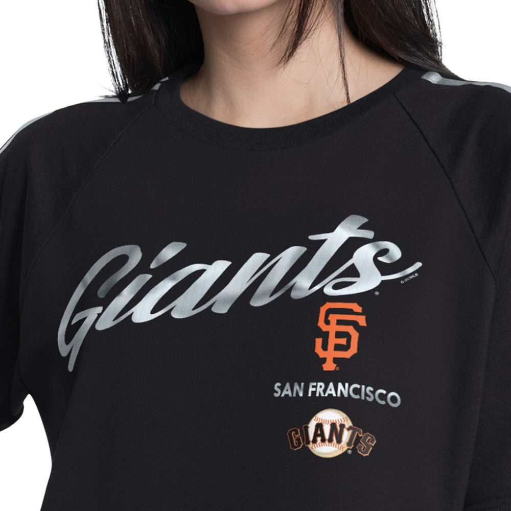 San Francisco Giants G-III 4Her by Carl Banks Women's Classic Play Cropped T-Shirt - Black T-shirts