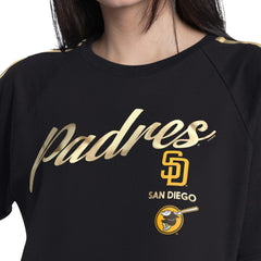 San Diego Padres G-III 4Her by Carl Banks Women's Classic Play Cropped T-Shirt - Black T-shirts