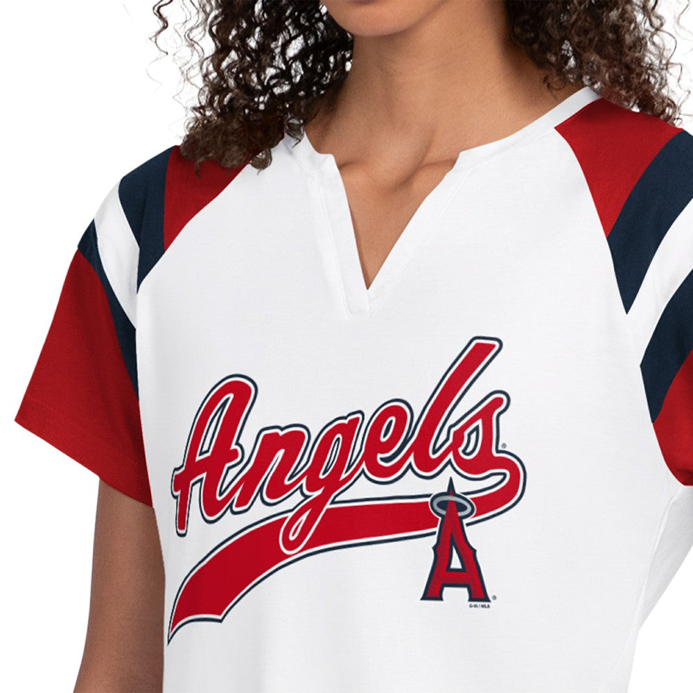Los Angeles Angels Starter Women's Game On Notch Neck T-Shirt - White T-shirts