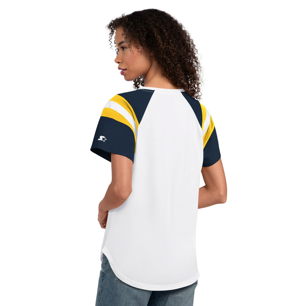 Milwaukee Brewers Starter Women's Game On Notch Neck T-Shirt - White T-shirts