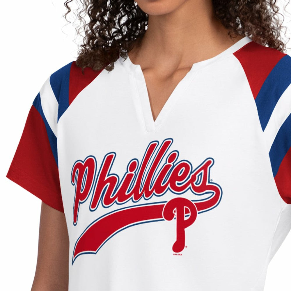 Philadelphia Phillies Starter Women's Game On Notch Neck T-Shirt - White T-shirts