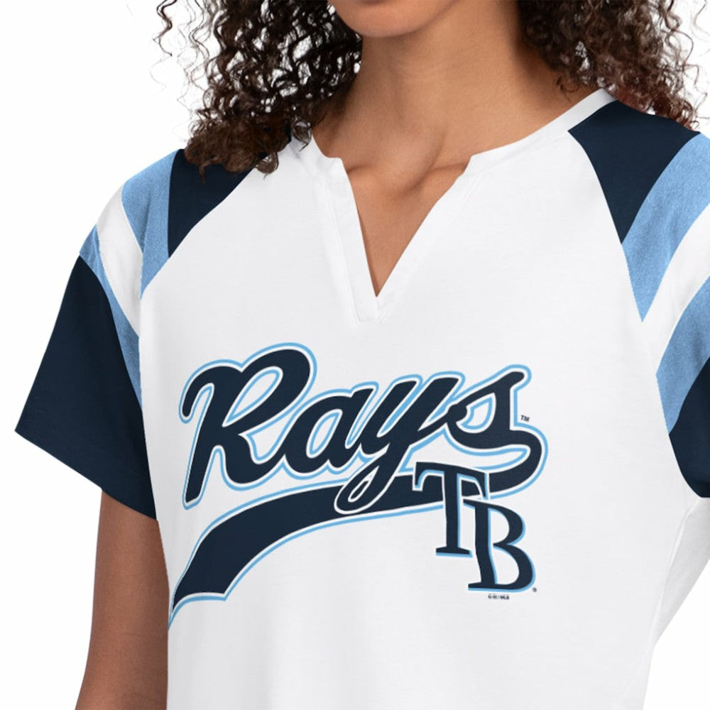Tampa Bay Rays Starter Women's Game On Notch Neck T-Shirt - White T-shirts