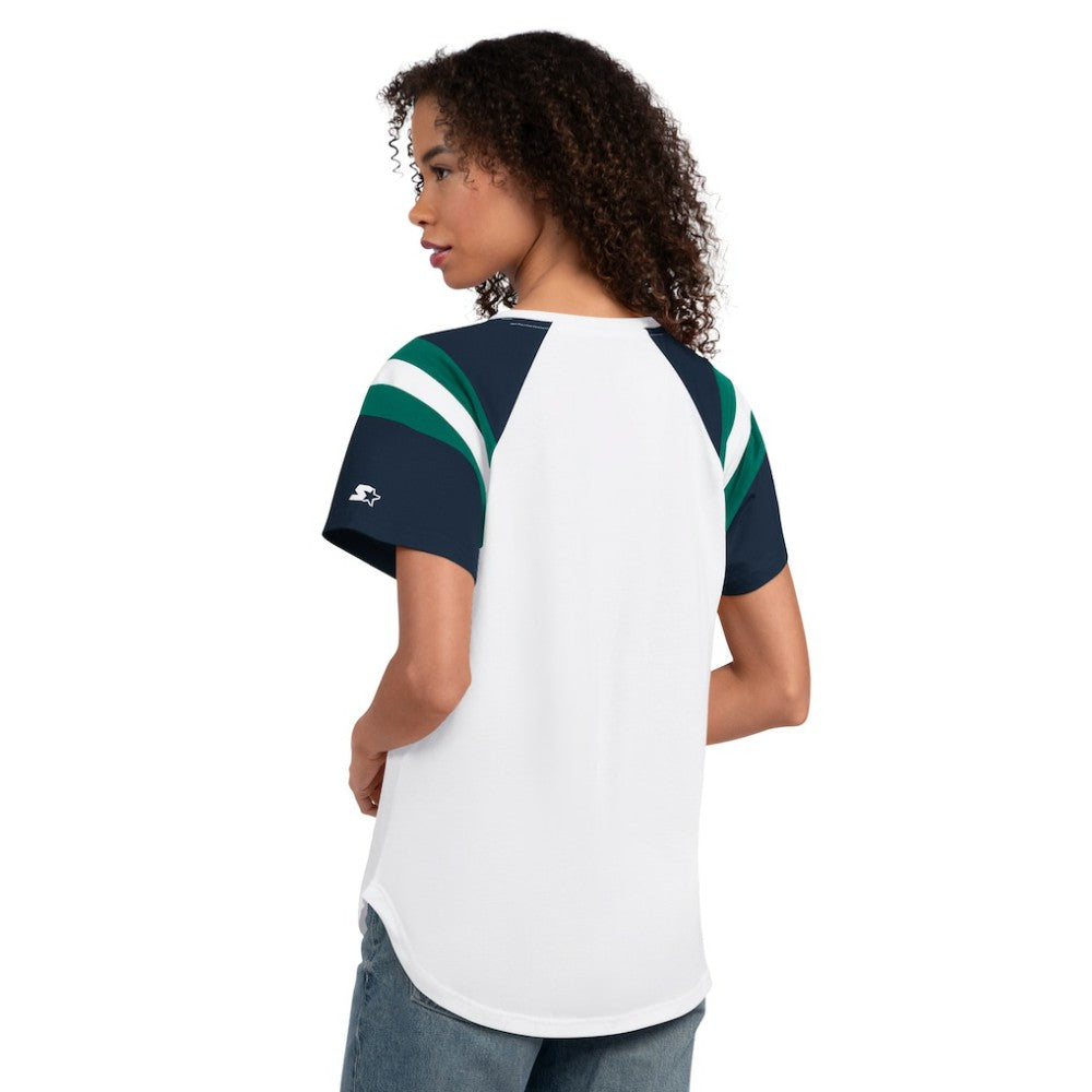 Seattle Mariners Starter Women's Game On Notch Neck T-Shirt - White T-shirts