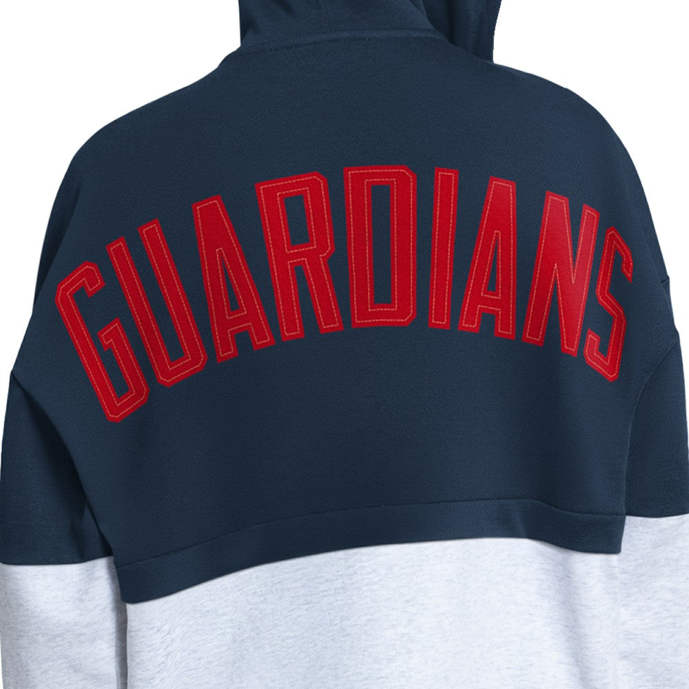 Cleveland Guardians Starter Women's Wishbone Full-Zip Hoodie - Navy/Heather Gray Hoodies