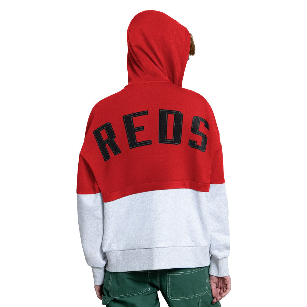 Cincinnati Reds Starter Women's Wishbone Full-Zip Hoodie - Red/Heather Gray Hoodies