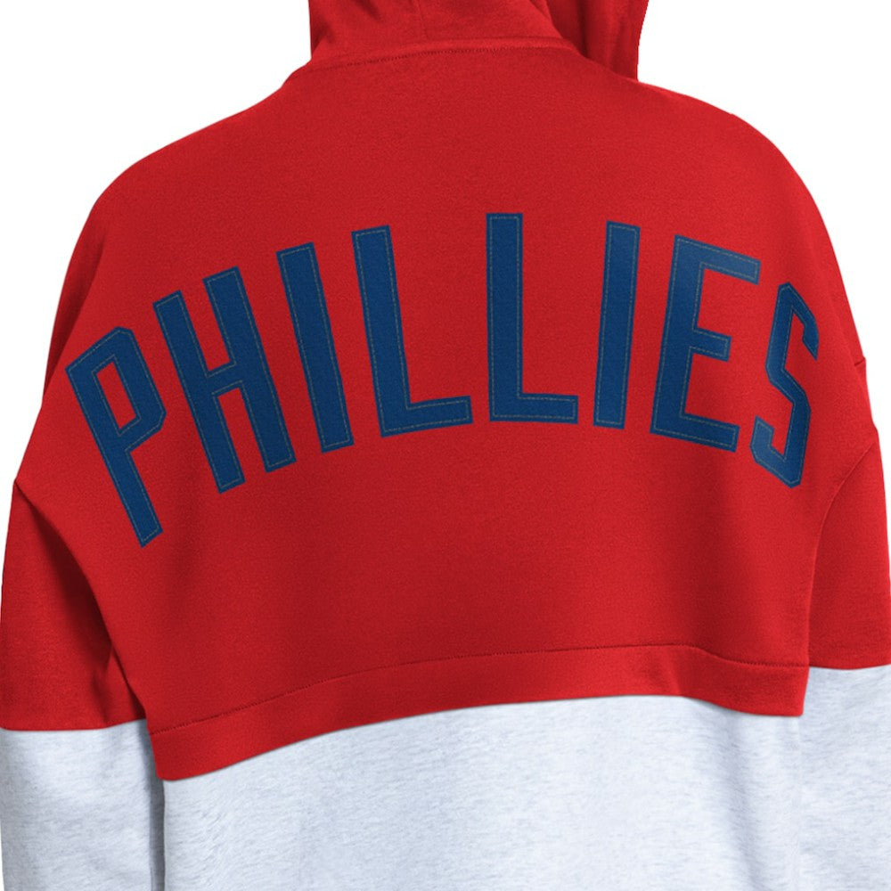 Philadelphia Phillies Starter Women's Wishbone Full-Zip Hoodie - Red/Heather Gray Hoodies