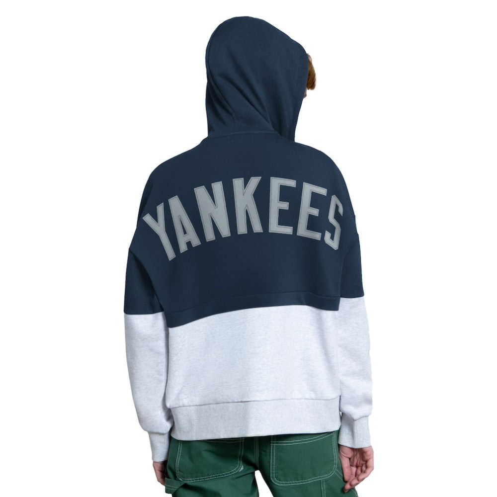 New York Yankees Starter Women's Wishbone Full-Zip Hoodie - Navy/Heather Gray Hoodies