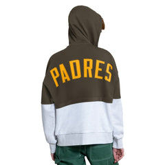 San Diego Padres Starter Women's Wishbone Full-Zip Hoodie - Brown/Heather Gray Hoodies
