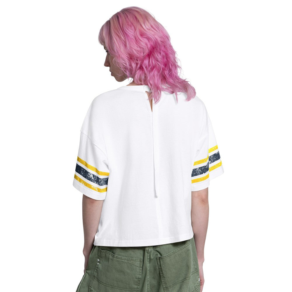 Milwaukee Brewers Starter Women's Cropped Hurry Up Offense T-Shirt - White T-shirts