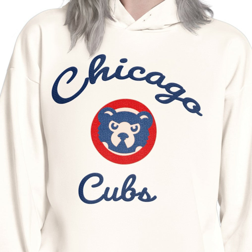 Chicago Cubs Starter Women's Baseline Hoodie Sweatshirt - Cream Hoodies