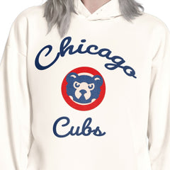Chicago Cubs Starter Women's Baseline Hoodie Sweatshirt - Cream Hoodies