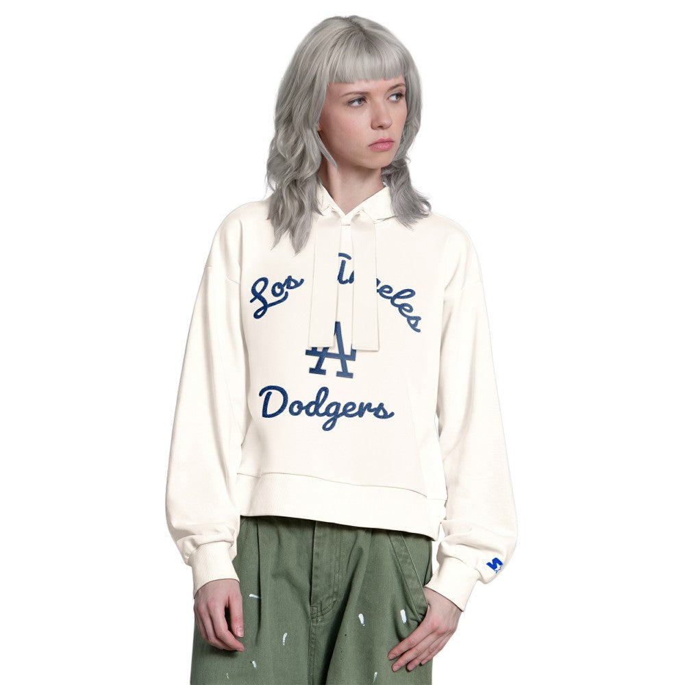 Los Angeles Dodgers Starter Women's Baseline Hoodie Sweatshirt - Cream Hoodies