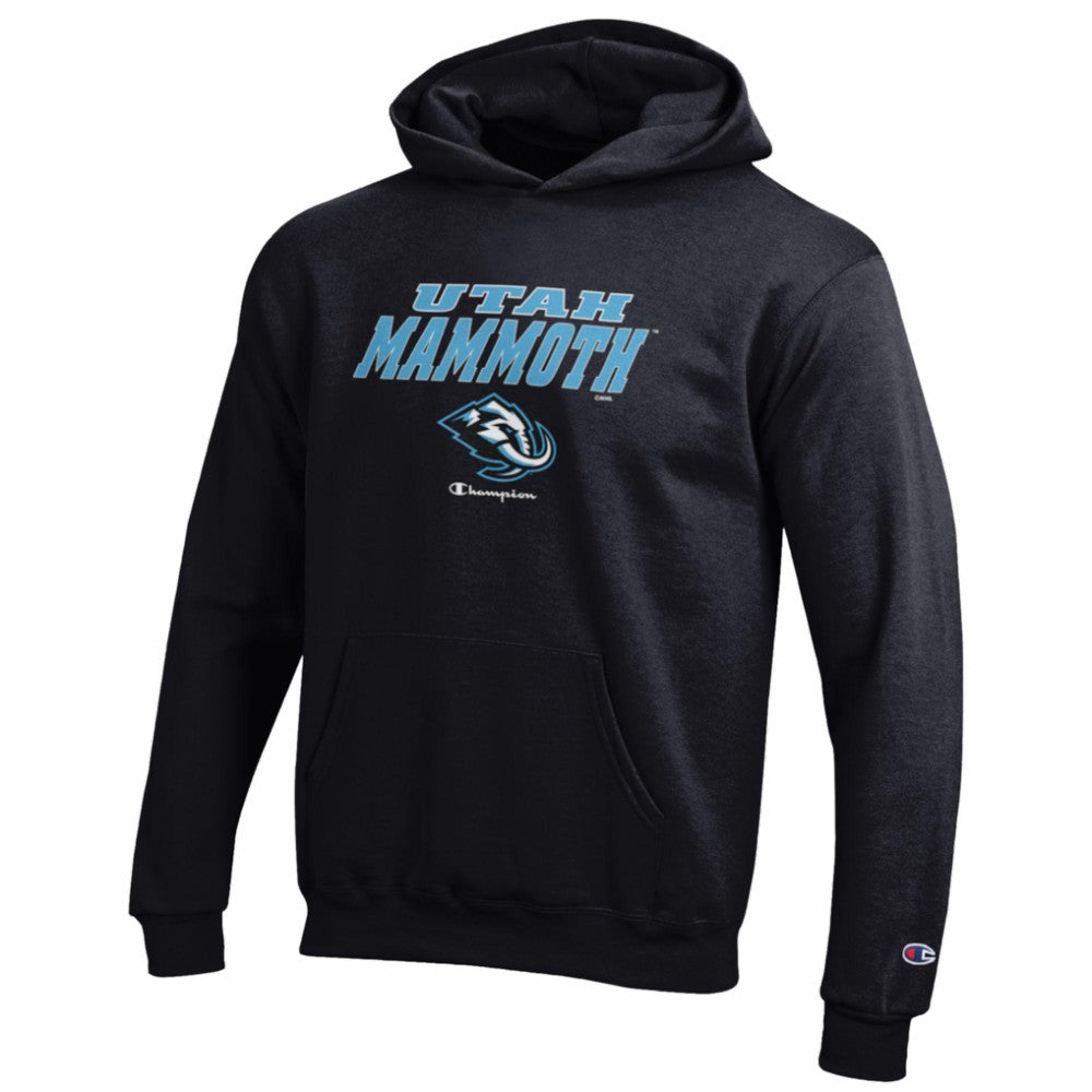 NHL Utah Mammoth Champion Youth Eco Powerblend Hoodie - Black