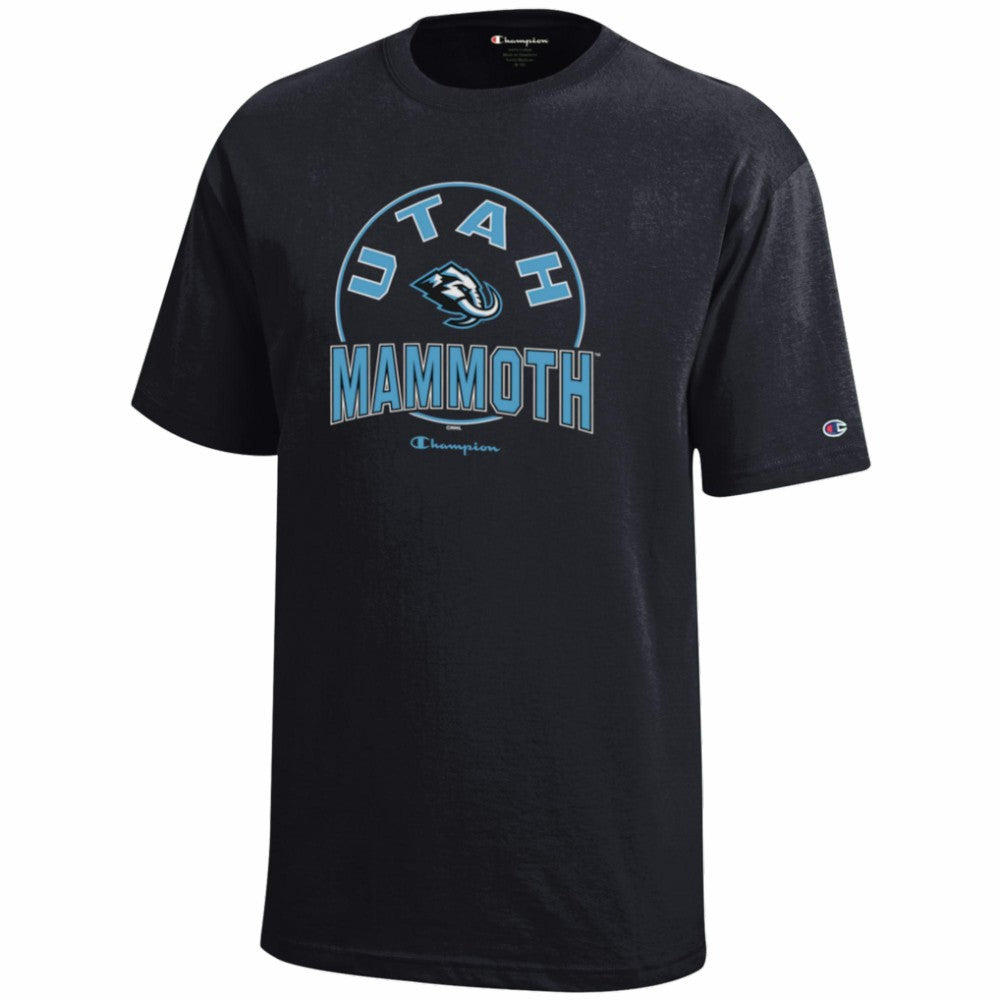 NHL Utah Mammoth Champion Youth Jersey T-Shirt - Black
