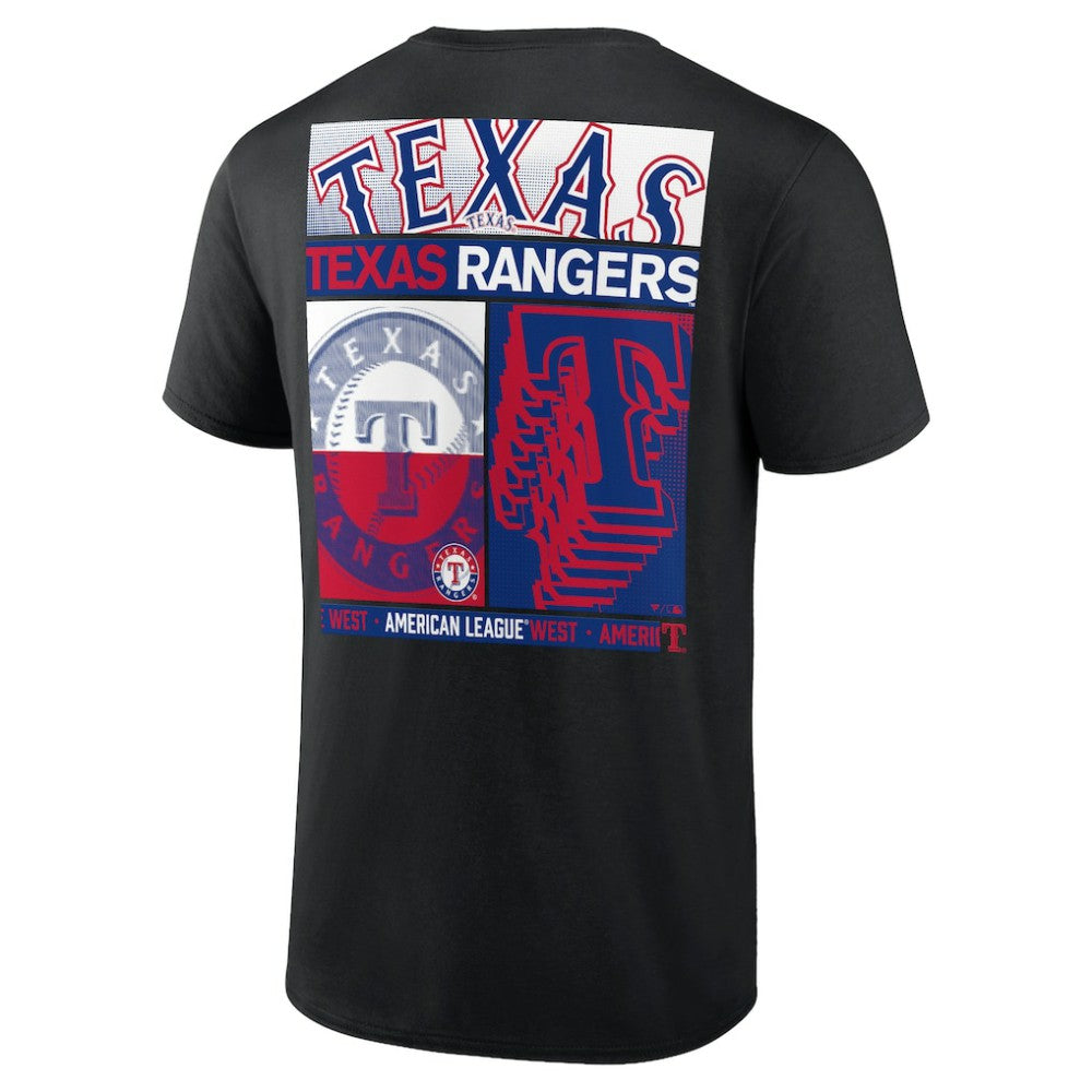 Texas Rangers Profile Big & Tall Two-Sided Graphic T-Shirt - Black T-shirts