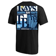 Tampa Bay Rays Profile Big & Tall Two-Sided Graphic T-Shirt - Black T-shirts