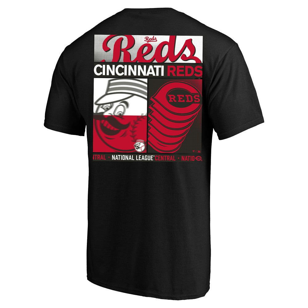 Cincinnati Reds Profile Big & Tall Two-Sided Graphic T-Shirt - Black T-shirts
