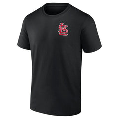 St. Louis Cardinals Profile Big & Tall Two-Sided Graphic T-Shirt - Black T-shirts