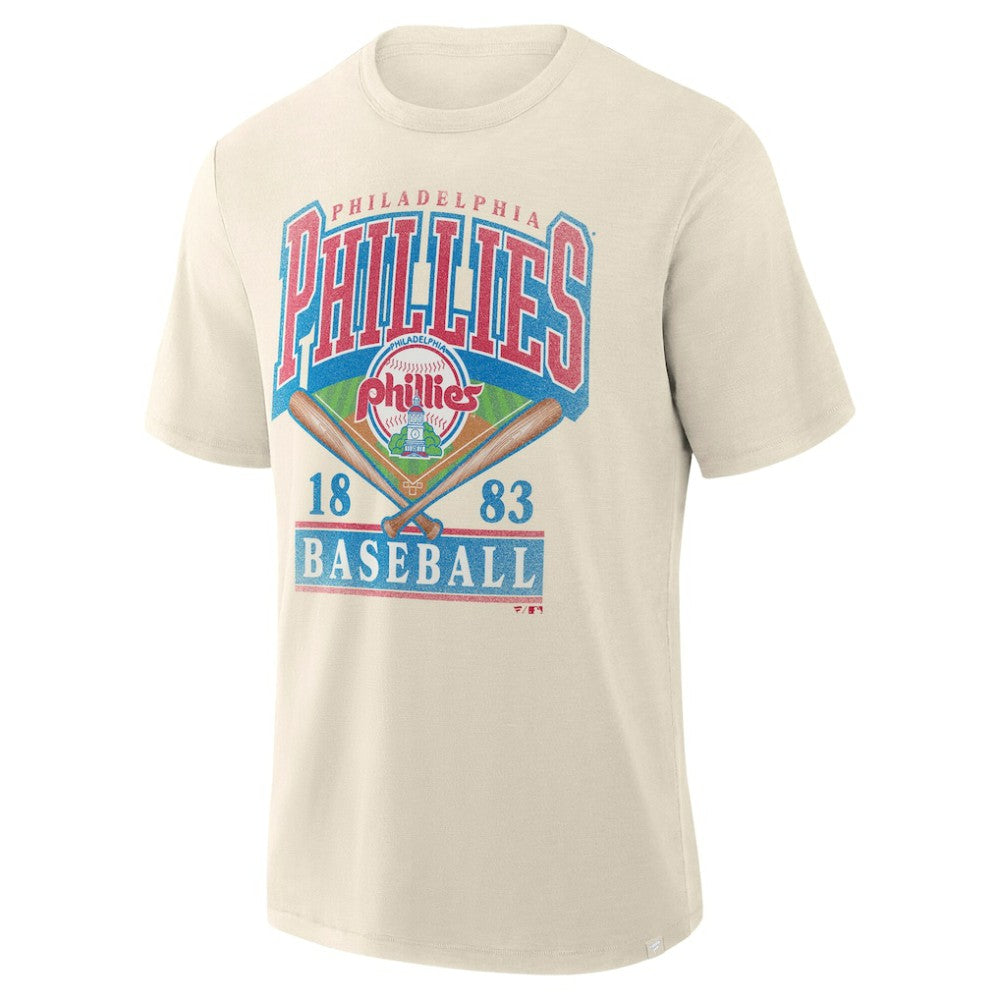 Philadelphia Phillies Profile Big & Tall Screen Print T-Shirt - Cream T-shirts