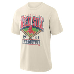 Boston Red Sox Profile Big & Tall Screen Print T-Shirt - Cream T-shirts