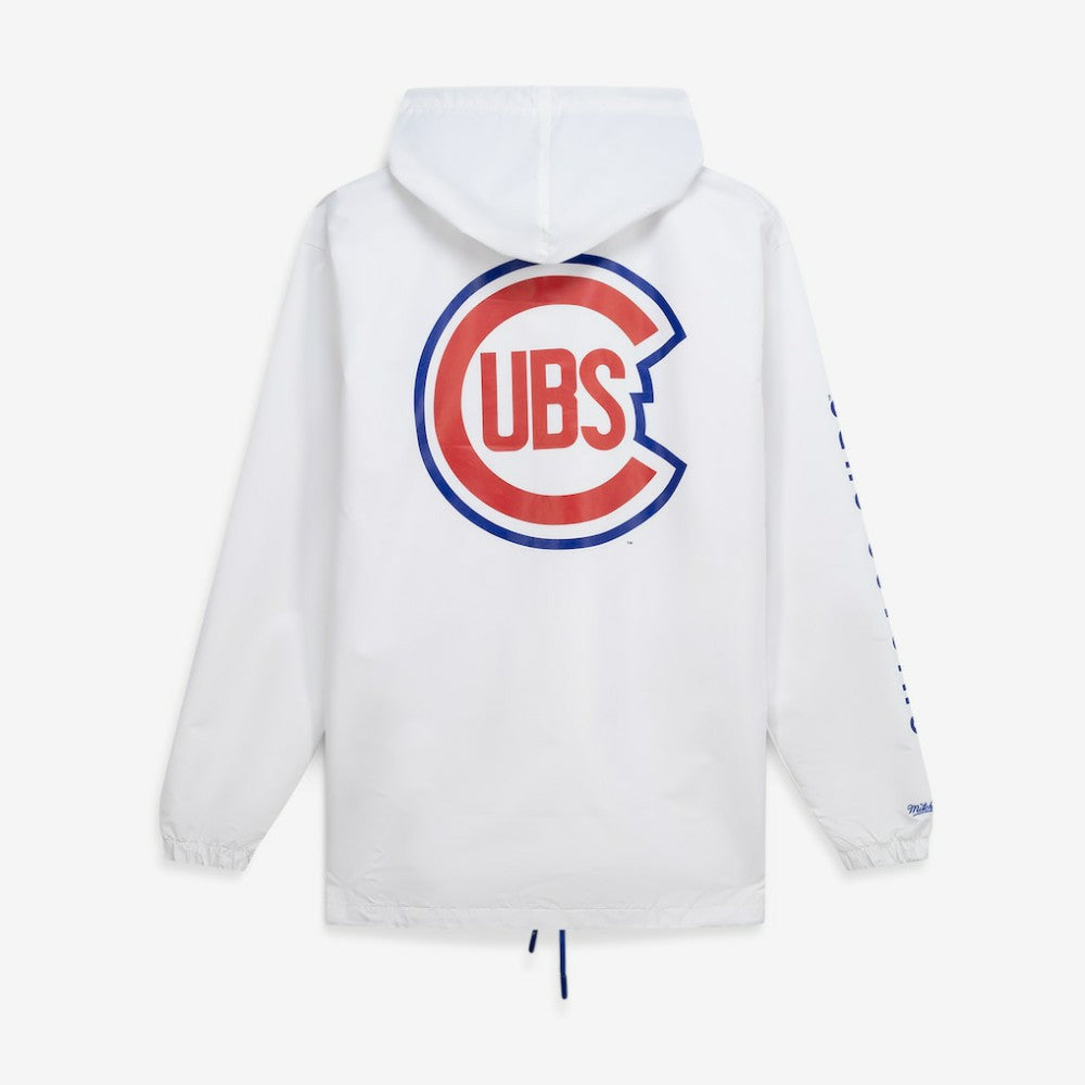 Chicago Cubs Mitchell & Ness Big & Tall Full-Snap Hooded Jacket - White Jackets