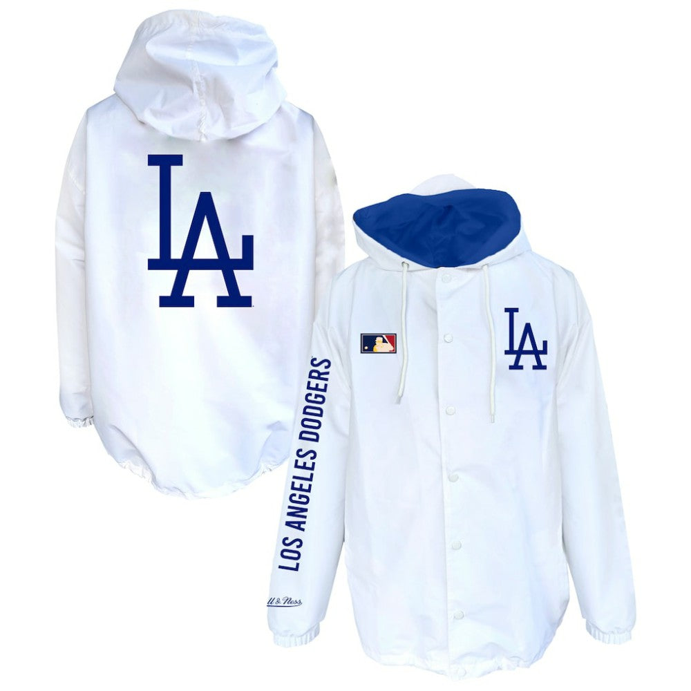 Los Angeles Dodgers Mitchell & Ness Big & Tall Full-Snap Hooded Jacket - White Jackets