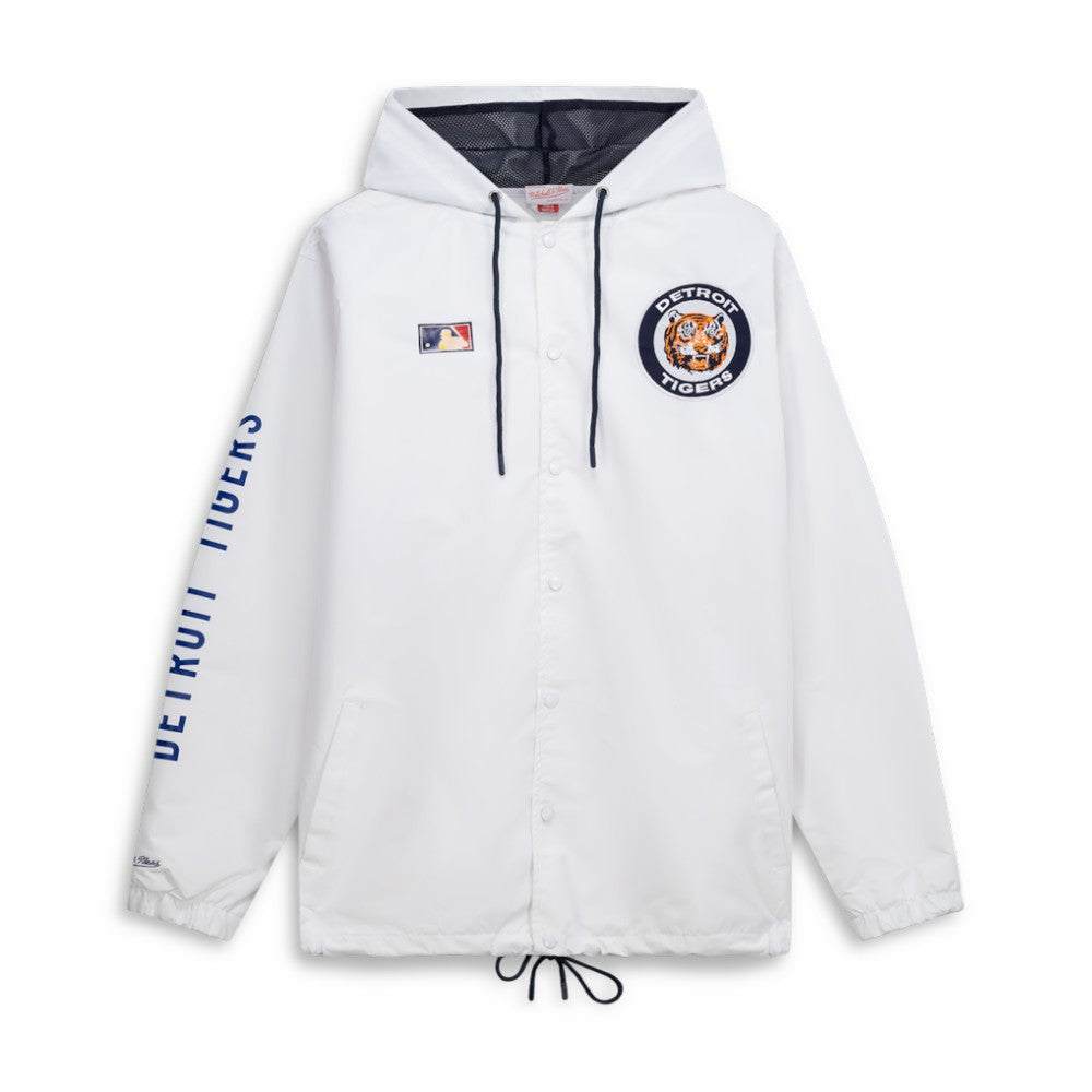 Detroit Tigers Mitchell & Ness Big & Tall Full-Snap Hooded Jacket - White Jackets