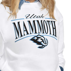 NHL Utah Mammoth Starter Women's Arch Stripe Fleece Sweatshirt - White