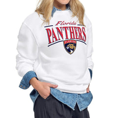 NHL Florida Panthers Starter Women's Arch Stripe Fleece Sweatshirt - White