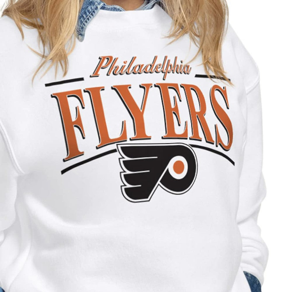 NHL Philadelphia Flyers Starter Women's Arch Stripe Fleece Sweatshirt - White