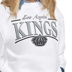 NHL Los Angeles Kings Starter Women's Arch Stripe Fleece Sweatshirt - White