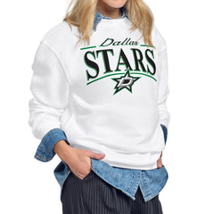 NHL Dallas Stars Starter Women's Arch Stripe Fleece Sweatshirt - White