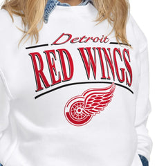 NHL Detroit Red Wings Starter Women's Arch Stripe Fleece Sweatshirt - White