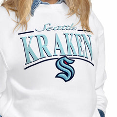 NHL Seattle Kraken Starter Women's Arch Stripe Fleece Sweatshirt - White