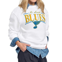 NHL St. Louis Blues Starter Women's Arch Stripe Fleece Sweatshirt - White