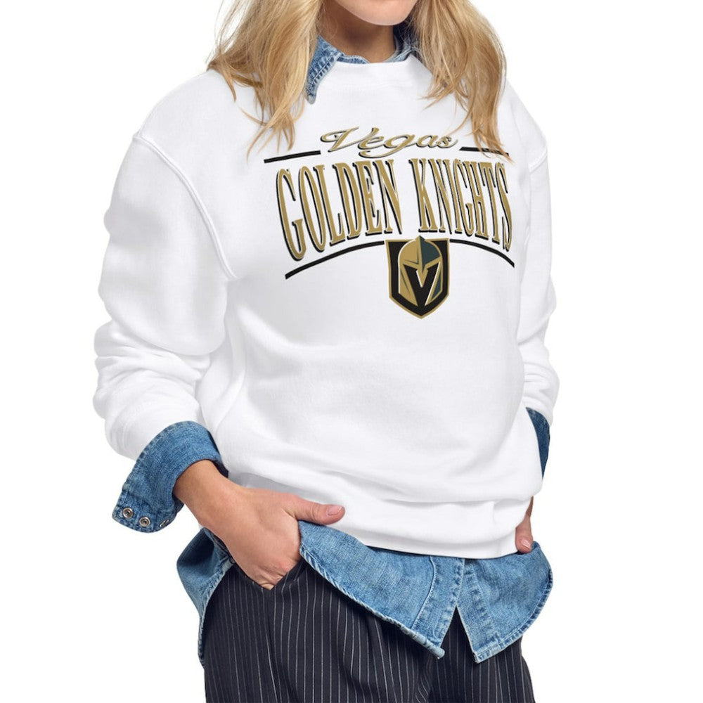 NHL Vegas Golden Knights Starter Women's Arch Stripe Fleece Sweatshirt - White