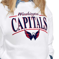 NHL Washington Capitals Starter Women's Arch Stripe Fleece Sweatshirt - White