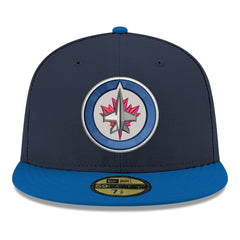 NHL Winnipeg Jets New Era Core Logo Two-Tone 59FIFTY Fitted Hat - Navy