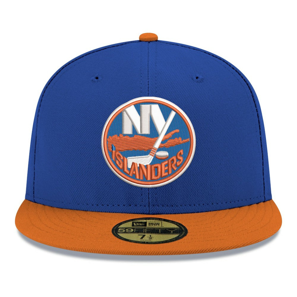 NHL New York Islanders New Era Core Logo Two-Tone 59FIFTY Fitted Hat - Blue